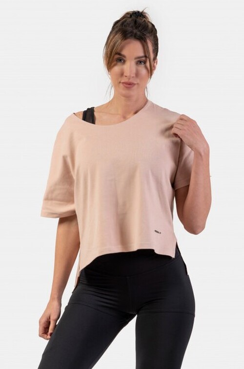 Футболка Organic Cotton Loose Fit 'The Minimalist” Crop Top 417 Salmon