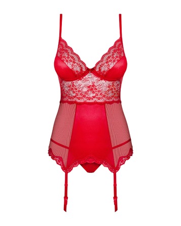 Корсет із підв'язками для панчохи Obsessive Lovica corset S/M