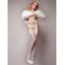 Панчохи Ballerina's Secret Stockings з мереживним верхом на силіконовій стрічці, білі, S/M