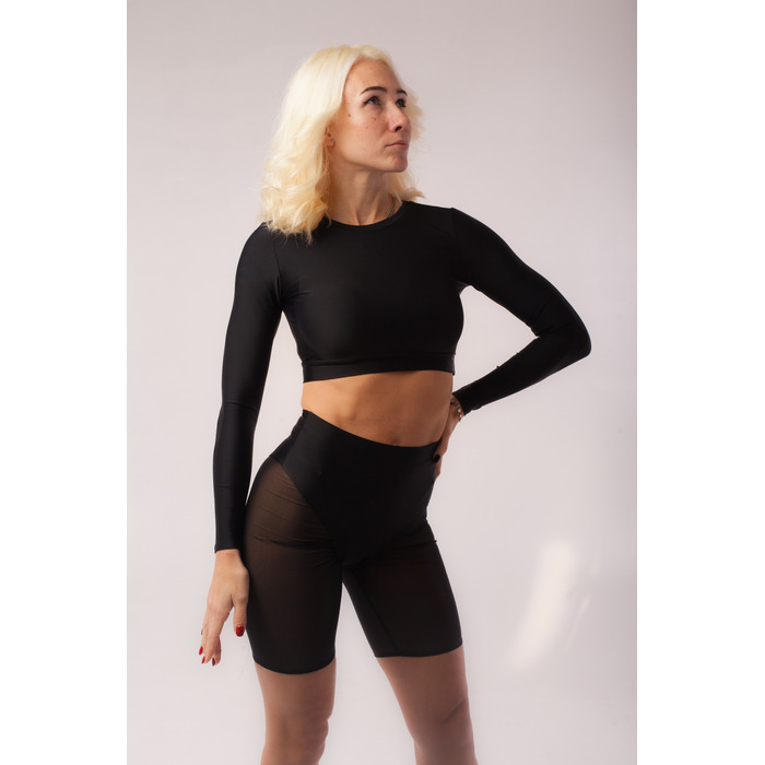 Топ рошгард  з довгим рукавом Чорний