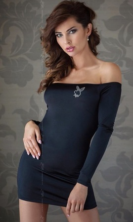 Платье-мини SoftLine Tyler 1750 черное, L