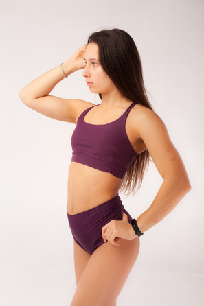 Костюм для пол денса Марсала Паутнка+Бразилиана