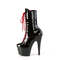 Ботинки Pleaser Adore-1040TT *7 дюймов, каблук, 2 3/4 дюйма, двухцветные, шнуровка, молния сбоку, красно-черные