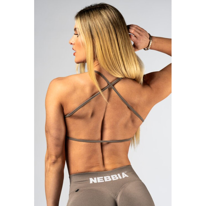 Топ Nebbia Open-Back Sports Bra POWER Light Brown ASH 890
