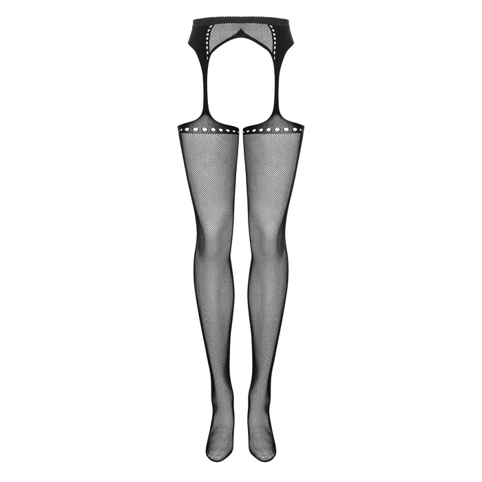 Чулки с поясом Garter stockings S314 czarny S/M/L Obsessive