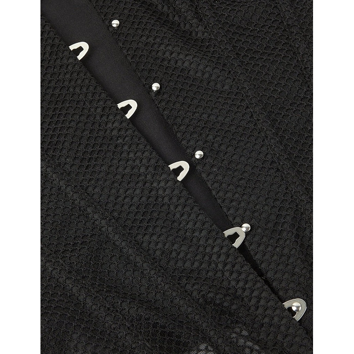 Корсет из сетки Star Night с крючками и шнуровкой, черный, S (без коробки)