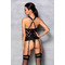 Корсет з геометричним орнаментом та стрінги HIMA CORSET black S/M - Passion