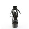 Босоножки Pleaser Captiva-600-14, каблук 6 дюймов, босоножкии с PF-застежкой спереди 1 3/4 дюйма, с RS на пятке, чёрная искусственная кожа