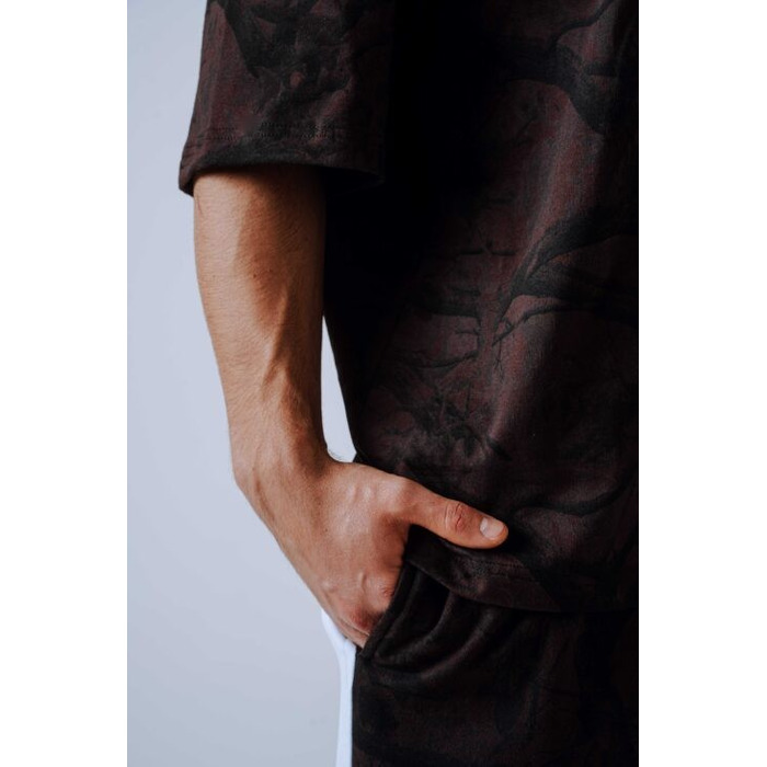 Футболка Nebbia Oversized Tee POWER Dark Brown Camo 898