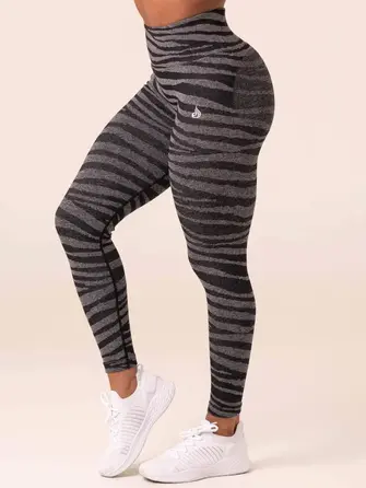Леггинсы Ryderwear Zebra Seamless Leggings - Grey Marl/Black Zebra