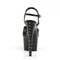 Босоніжки Pleaser Adore-709LS на підборах 7 дюймів, з ремінцем на щиколотці 2 3/4 дюйма з ремінцем PF RS, чорні