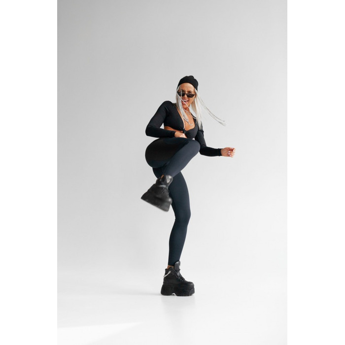 Легінси Fitzona Black Legging With Shiny Black on the Back