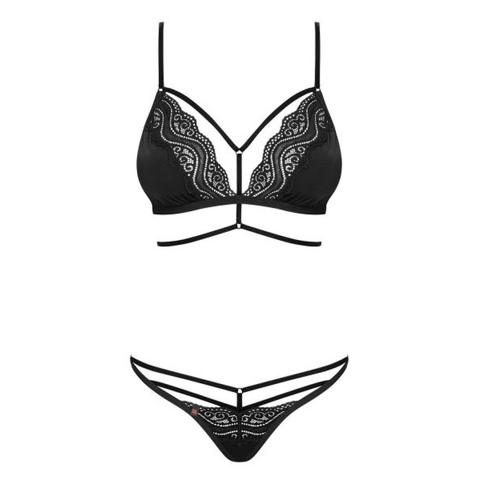 Комплект Obsessive Diyosa set 2-pcs black S/M