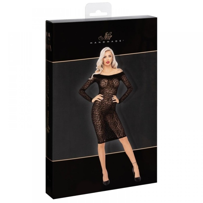 Сексуальное платье с леопардовым принтом S F284 Noir Handmade