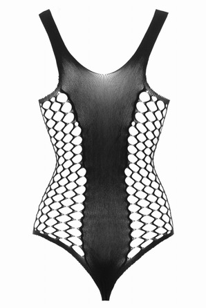 Боди с открытой грудью и вырезами на боках Besired, черное, One Size