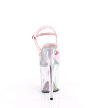 Босоніжки Flamingo-809HT *8-дюймовий каблук, 4-дюймові голографічні тоновані босоніжки з ремінцем на щиколотці, рожеві