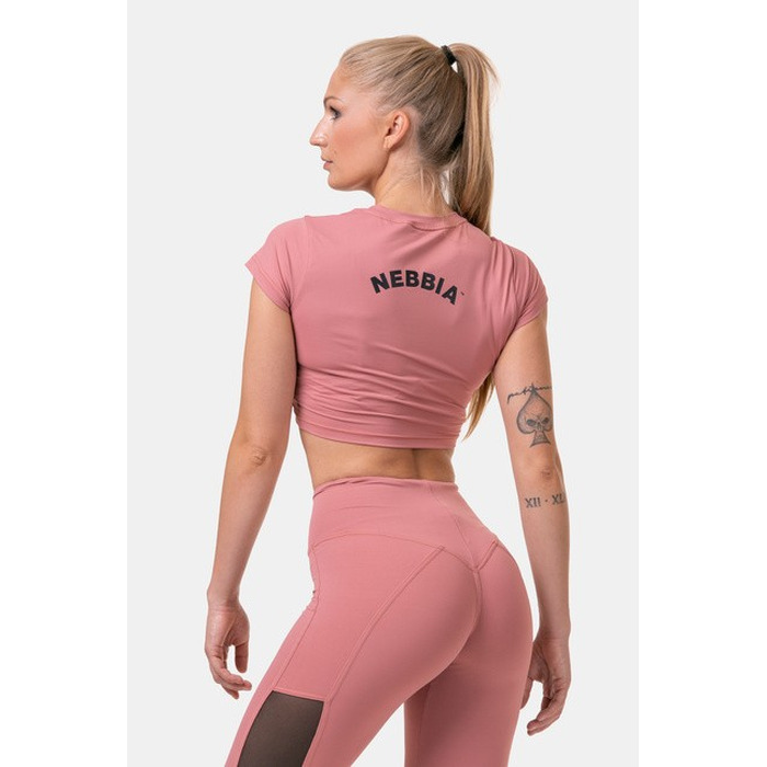 ТОП SHORT SLEEVE SPORTY CROP TOP OLD ROSE 584 Roze