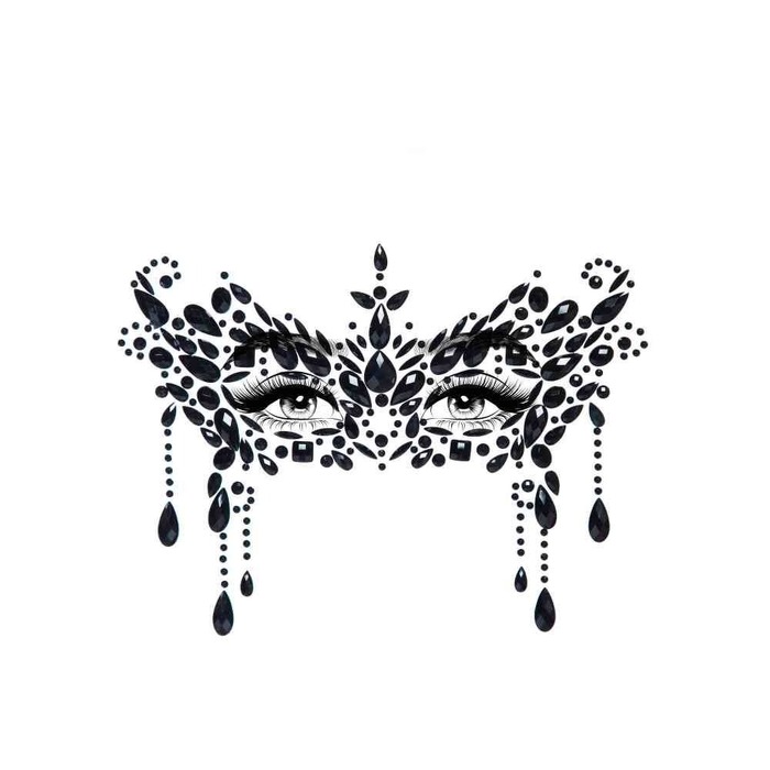 Маскарадна наклейка з коштовностями Leg Avenue Masquerade face jewels sticker O/S