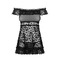 Сорочка Flores chemise Obsessive SM чорна
