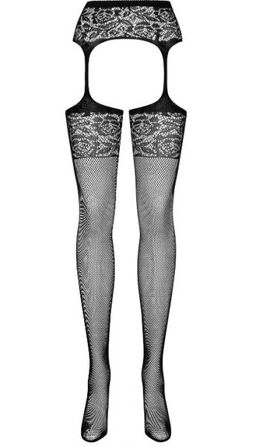 Чулки с поясом S500 Garter stockings Obsessive черный S/M/L