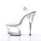 Босоніжки Pleaser Moon-708 на підборах 7 дюймів, з вирізом 2 3/4 дюйма з ремінцем на щиколотці, прозорі