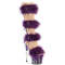 Босоніжки Pleaser Adore-728F *7 дюймів на підборах, 2 3/4 дюйма з хутра марабу PF, блискавка ззаду, прозорі/фіолетові