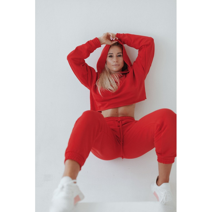 Штани спортивні Fitzona Victory red з вирізами для танців