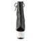 Ботильоны Pleaser Bejeweled-1018DM-7, каблук 7 дюймов, PF 2 3/4 дюйма, открытый носок/пятка, боковая молния, черная искусственная кожа/серебро