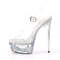 Босоножки Pleaser Eclipse-608DM *6 1/2 дюйма, каблук, 1 3/4 дюйма, вырез, ремешок на щиколотке, прозрачные