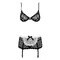 Костюм покоївки чорно-білий Obsessive MAIDME Set 5 S/M