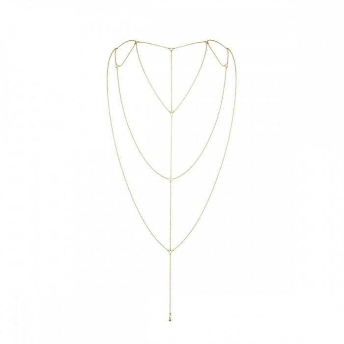 Ланцюжок для спини Bijoux Indiscrets Magnifique Back and Cleavage Chain -Silver, прикраса для тіла