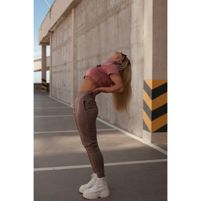 Штани High-Waist Loose Fit Sweatpants 'Feeling Good' 409 Brown