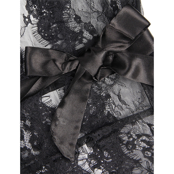 Сексуальний мереживний халат Star Night з довгими рукавами, чорний, XL