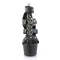 Босоніжки Pleaser Aspire-658 *6 дюймів на підборах, 2 1/4 дюйма з Т-подібним ремінцем та закритою спинкою, чорні, з веганської шкіри/чорний