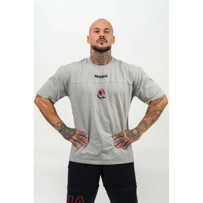 Футболка Nebbia Loose T-shirt LEGENDARY Light Grey 712