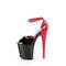 Босоножки Pleaser Flamingo-868, каблук 8 дюймов, 4-дюймовый PF, закрытый задник, ремешок на щиколотке, черно-красный