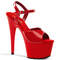 Босоножки Pleaser Adore-709, каблук 7 дюймов, ремешок на щиколотке шириной 2 3/4 дюйма, красные