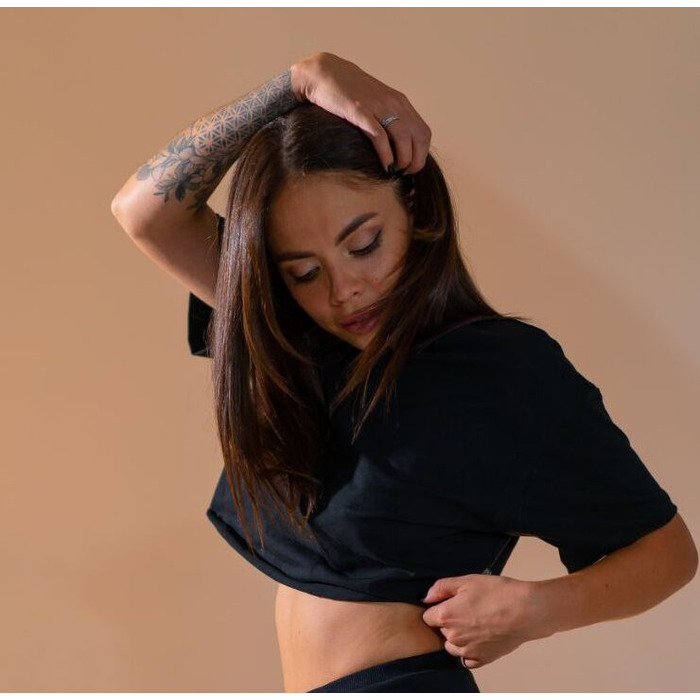 Кроп-топ оверсайз (cotton) & шортики Tuto