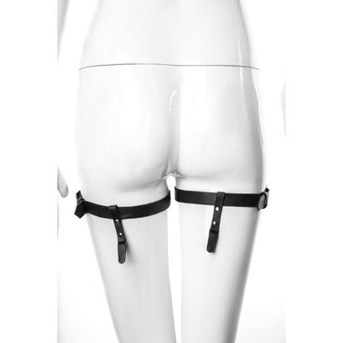 Підв'язки для панчох шкіряні Candy Hero S10 чорні, XS/S (42-44 р)