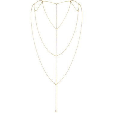 Цепочка для спины Bijoux Indiscrets Magnifique Back and Cleavage Chain - Gold, украшение для тела