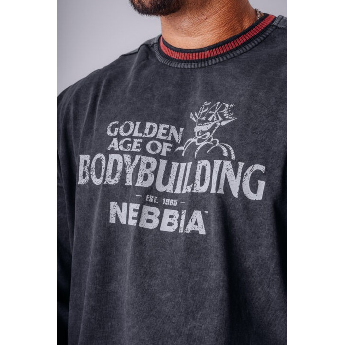 Лонгслів чоловічий NEBBIA x Olympia Long Sleeve T-Shirt Black 952