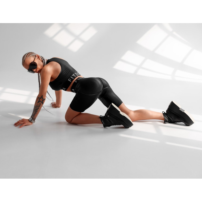 Топ FZ Black Shiny Top with Mesh and Logo Elastic