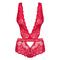 Мереживне боді Obsessive 853-TED-3 Teddy червоне, L-XL