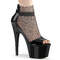 Босоніжки Pleaser Adore-765RM на підборах 7 дюймів, 2 3/4 дюйма з закритою спинкою, блискавка ззаду, чорні
