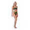 КУПАЛЬНІ Nebbia ТРУСИКИ HIGH-WAIST SPORTY BIKINI - BOTTOM JUNGLE GREEN 555