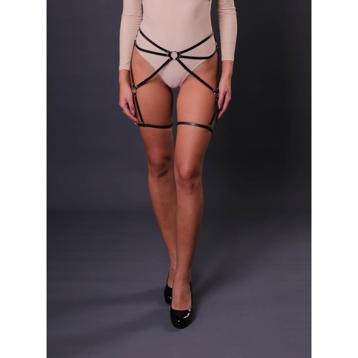 Гартери модель G5, екошкіра, ручна робота