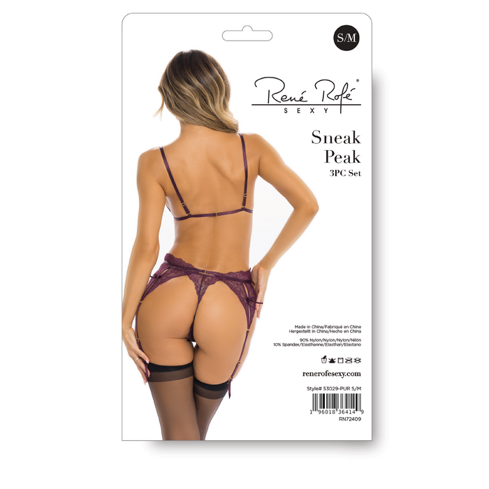 Комплект белья SNEAK PEAK 3PC SET PURPLE, S/M