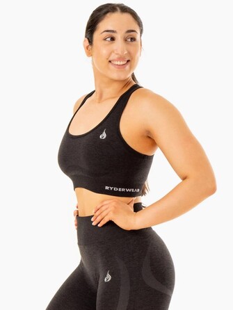 Топ Sculpt Seamless Racer Back Sports Bra - Black Marl