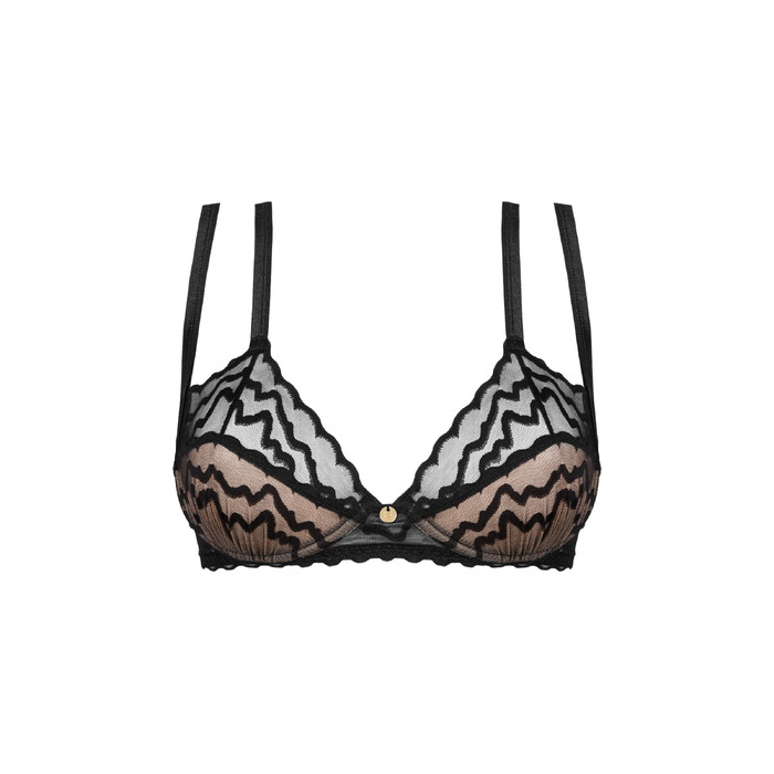 Бюстгальтер с двойными лямками Obsessive Arienna черный, XS/S