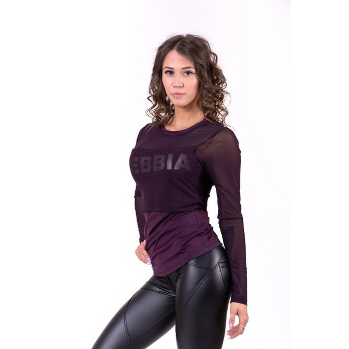 Лонгслів Nebbia Flash-Mesh Long Sleeve Shirt 664 Bordo Bordeaux